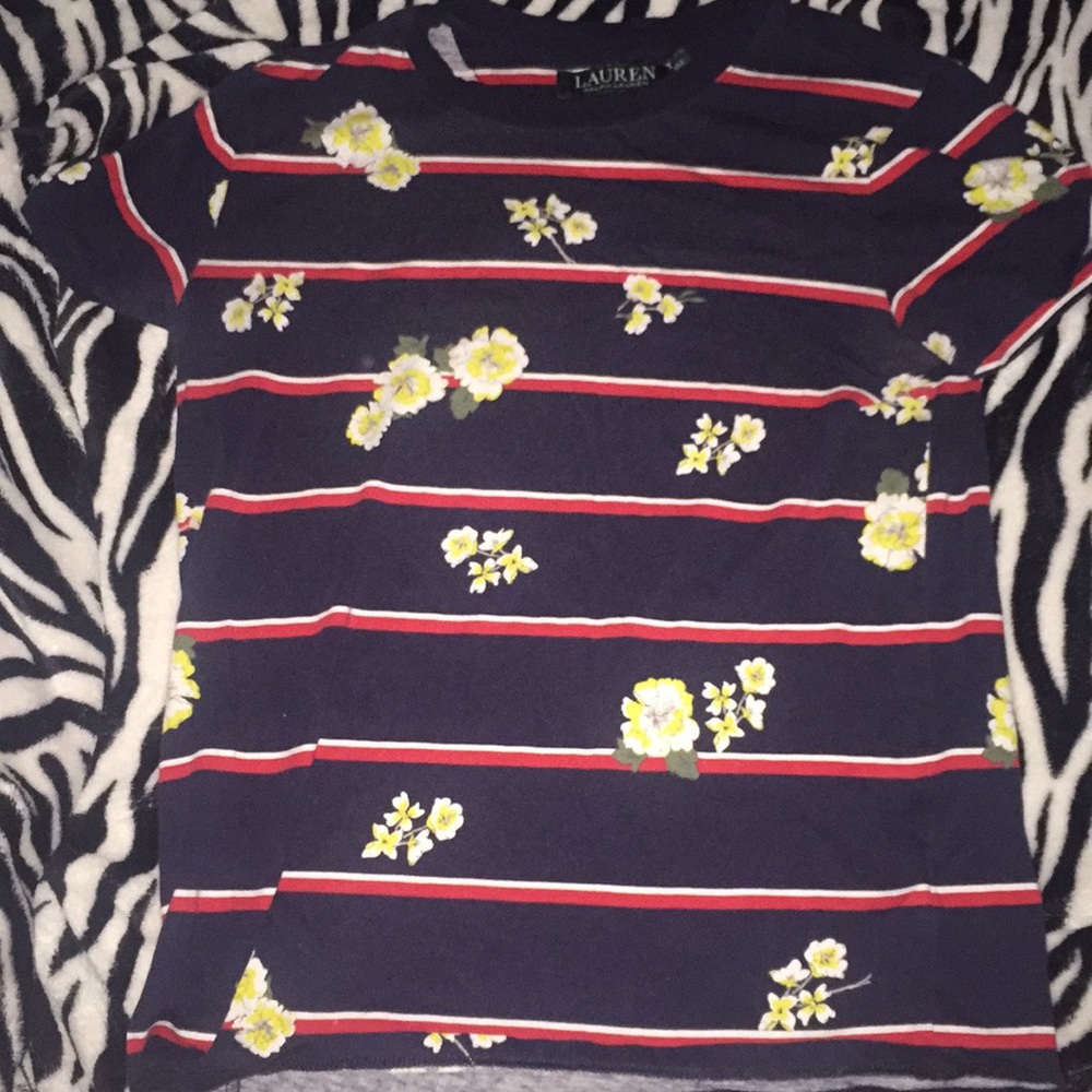 Flowered Polo Shirt